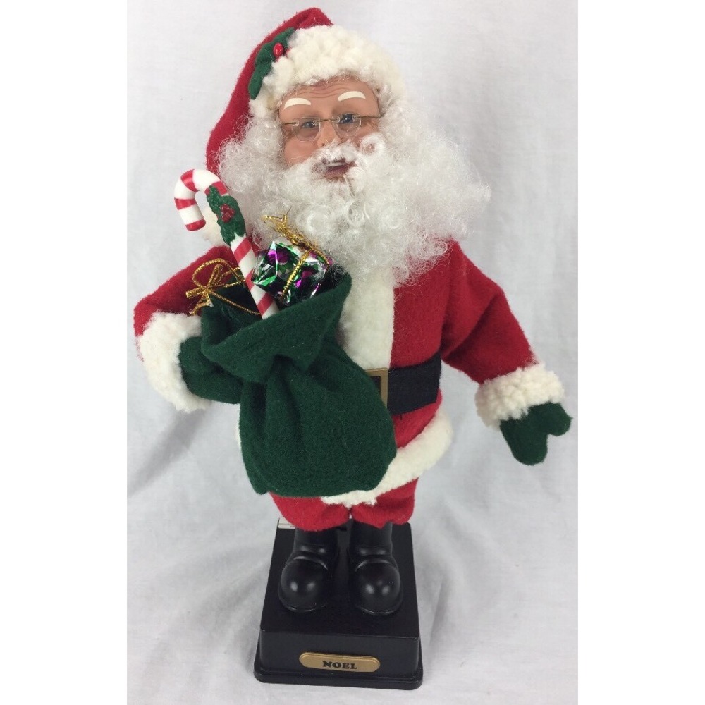 1993 HOLIDAY CREATION NOEL ANIMATED SINGING CHRISTMAS SANTA CLAUS W/ SACK TOYS